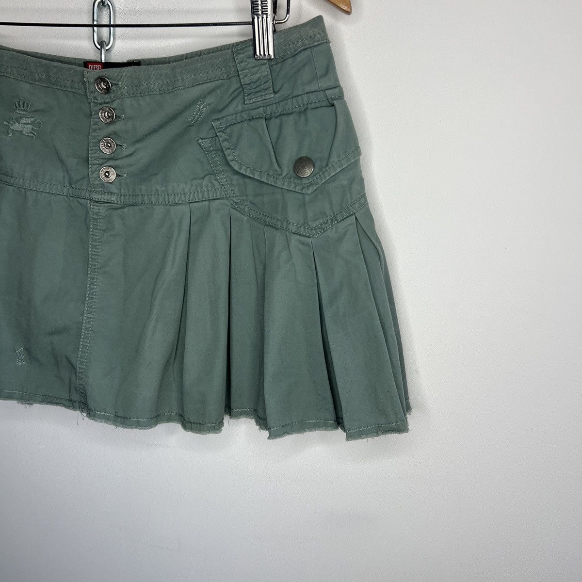 Diesel Vintage mini skirts Diesel y2k Distressed baggy Japan style Size 29" - 2 Thumbnail