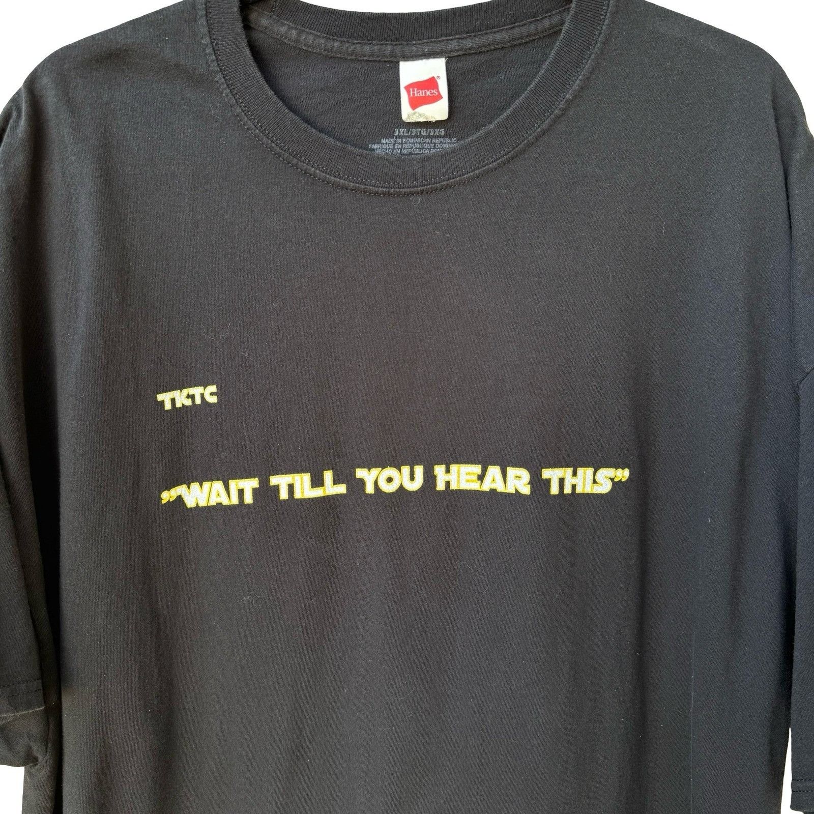 Hanes Hanes Mens 3XL Black Graphic T-Shirt TKTC Wait Till You Hear Size US XXL / EU 58 / 5 - 4 Thumbnail