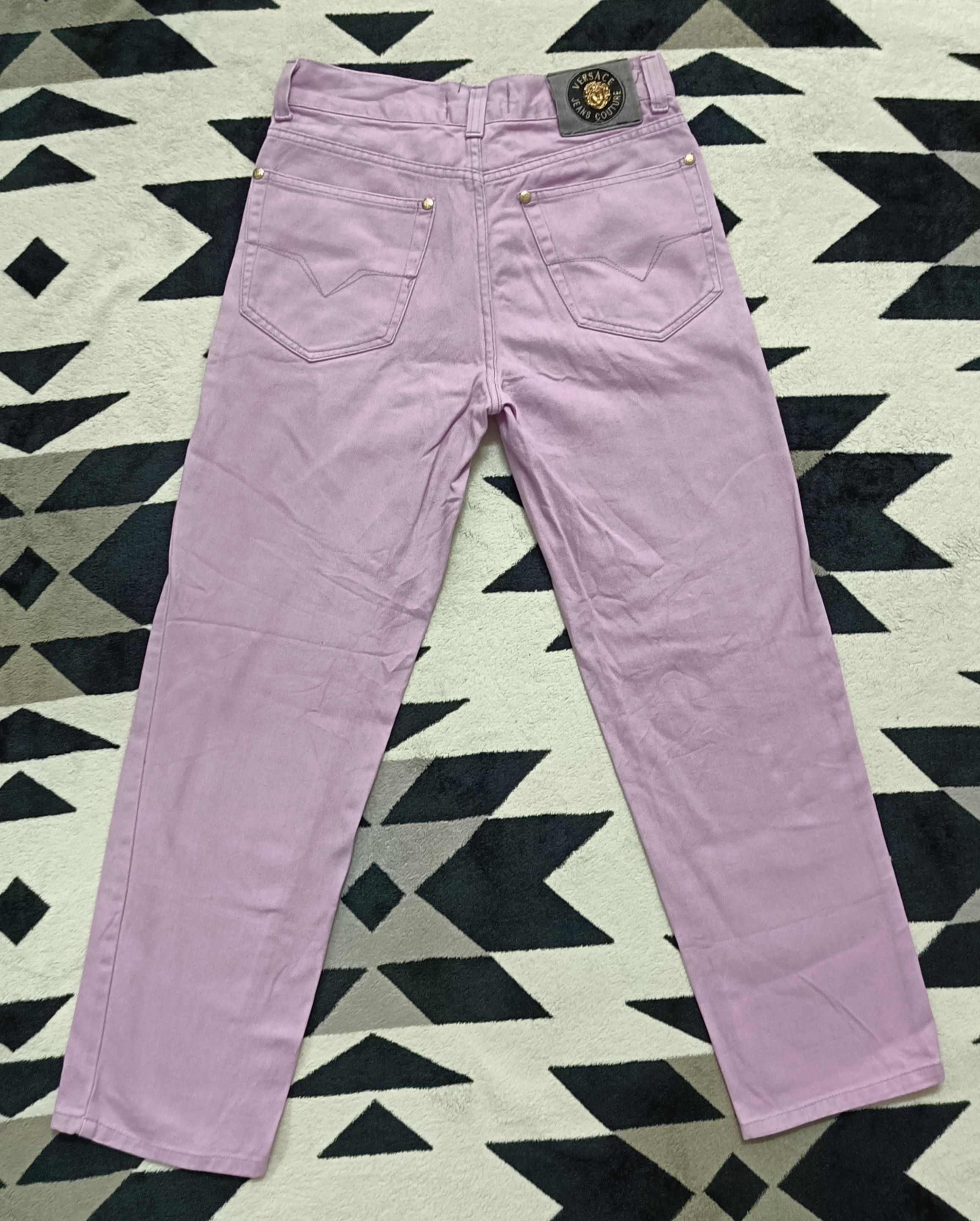 Versace 🔥🔥Rare Vintage 90s Versace Purple Jeans Size 28" / US 6 / IT 42 - 2 Thumbnail