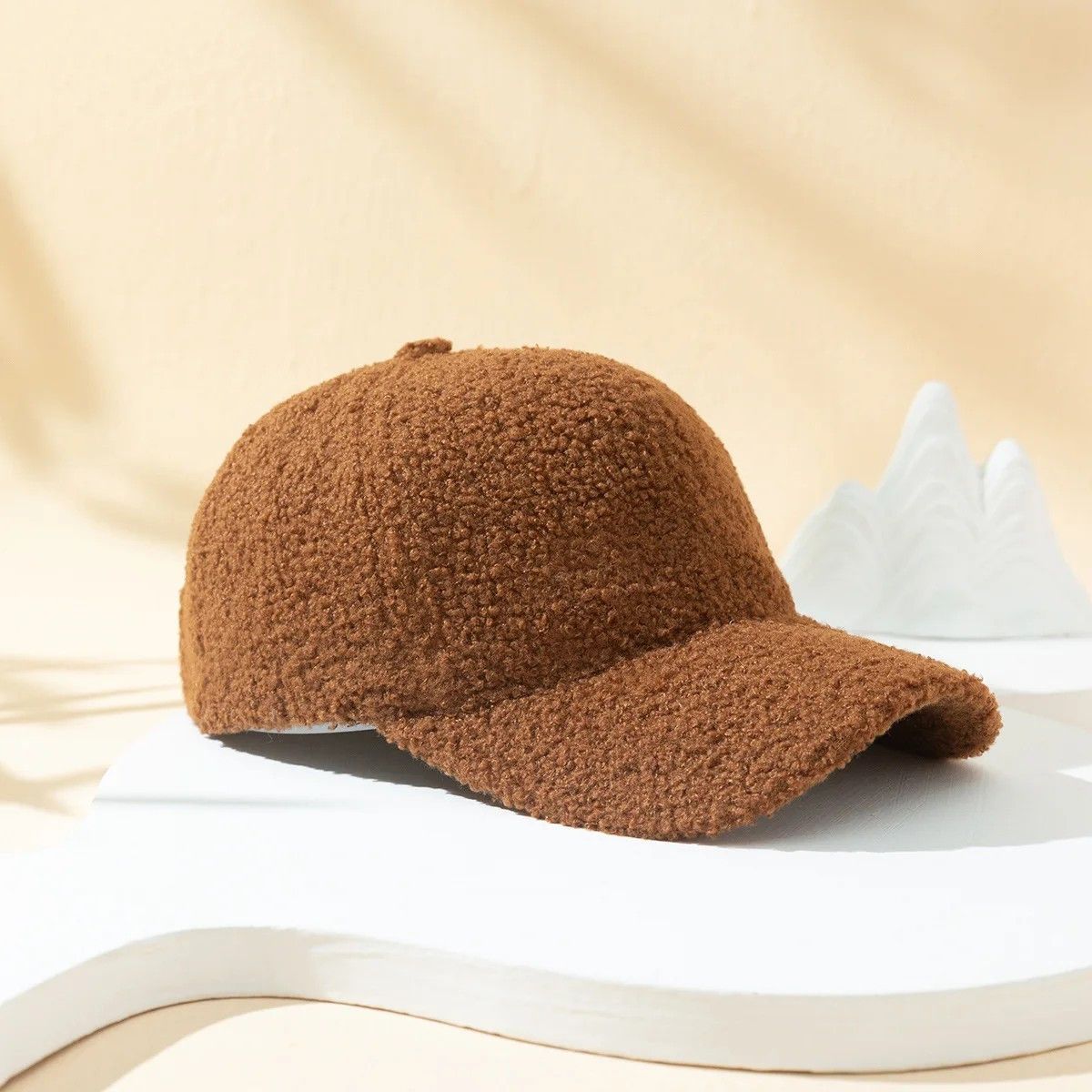 Other Brown Cozy Sherpa Fleece Baseball Cap Winter Warm Soft Hat Size ONE SIZE - 2 Thumbnail