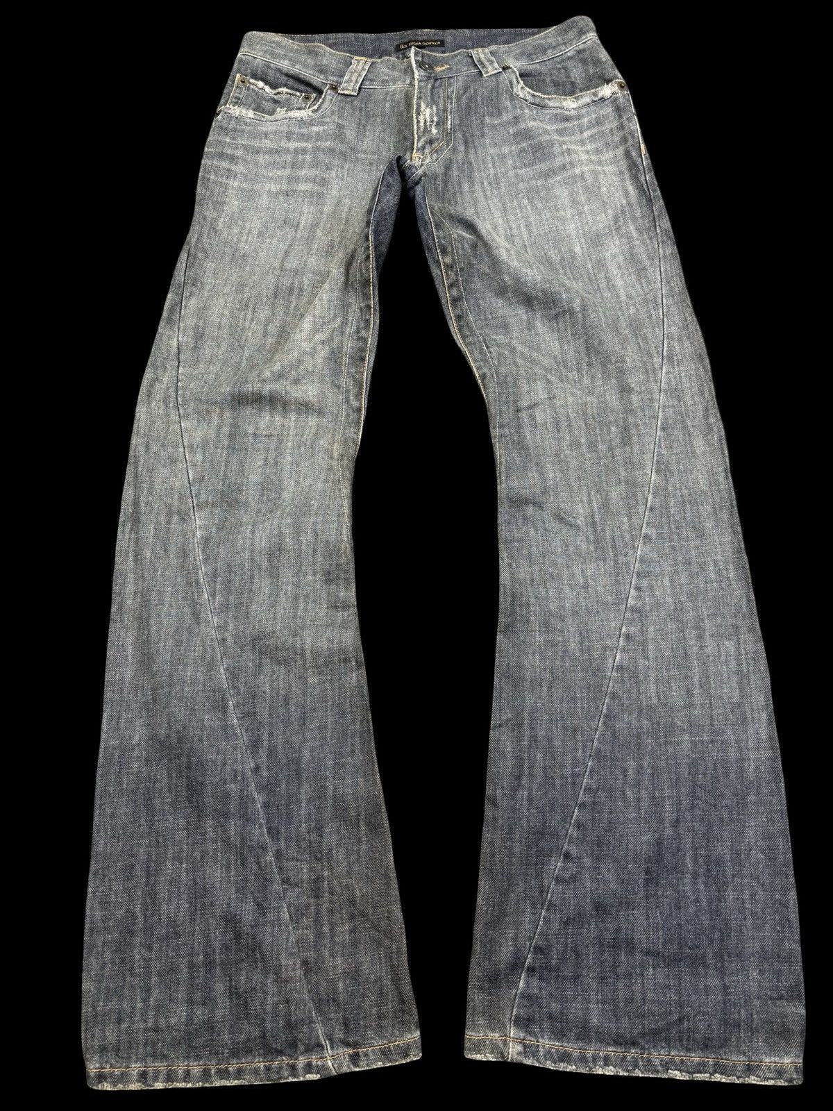 Japanese Brand 💥Flare💥Buona Giornata Twisted Leg Flare Denim F921 Size US 32 / EU 48 - 2 Thumbnail