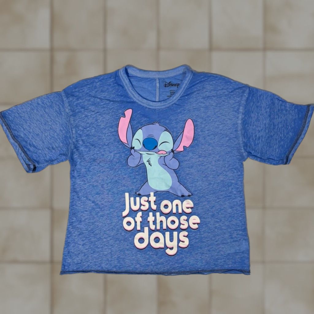 Disney Disney Lilo & Stitch Shirt Small Women Blue Stitch Soft Stretch Tee Size S / US 4 / IT 40 - 1 Thumbnail