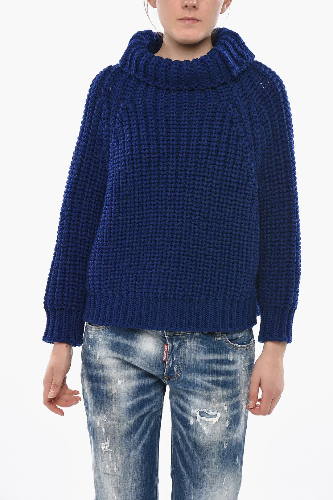 Givenchy og1mm0326 Wool Turtleneck Pullover in Blue Size XS / US 0-2 / IT 36-38 - 1 Thumbnail