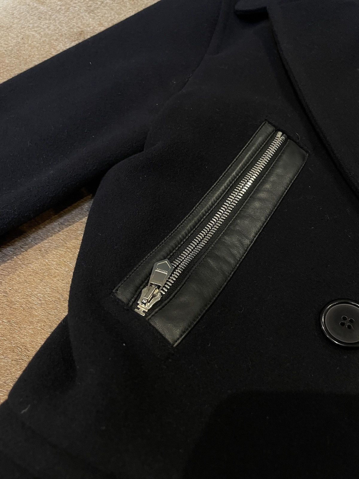 Hermes Hermes Pea Coat with Leather details Size US M / EU 48-50 / 2 - 2 Thumbnail