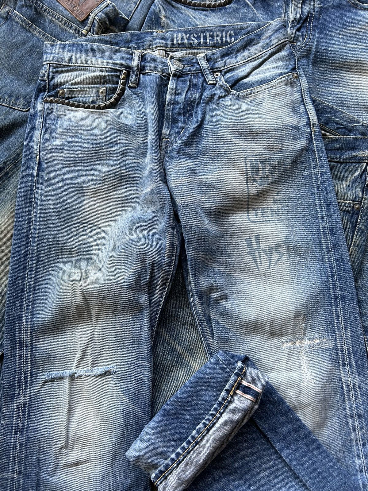 Hysteric Glamour × Japanese Brand Vintage Hysteric Glamour Selvedge disteressed denim🔥 Size US 29 - 1 Thumbnail