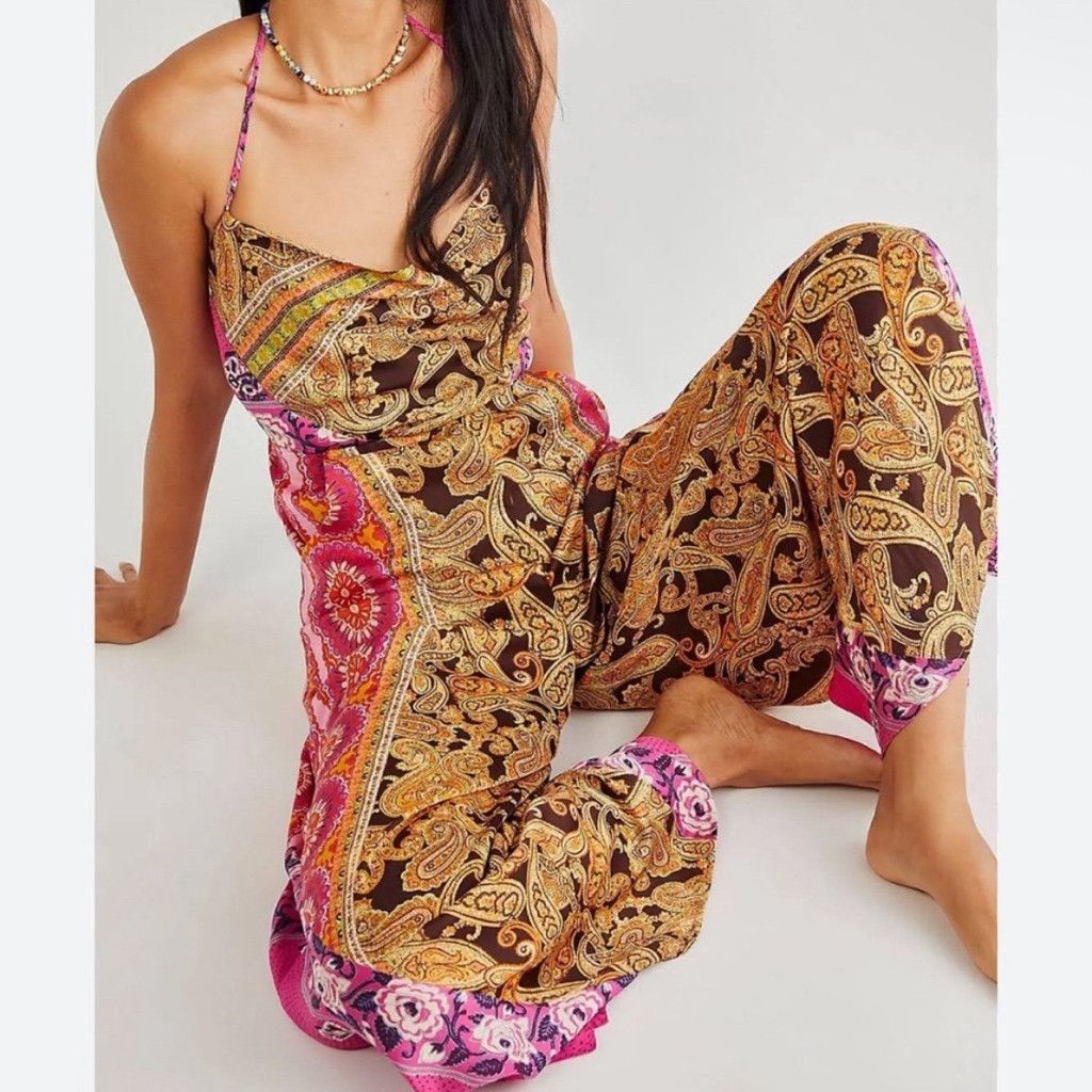Free People Free People Miranda Printed Jumpsuit Small Size S / US 4 / IT 40 - 2 Thumbnail