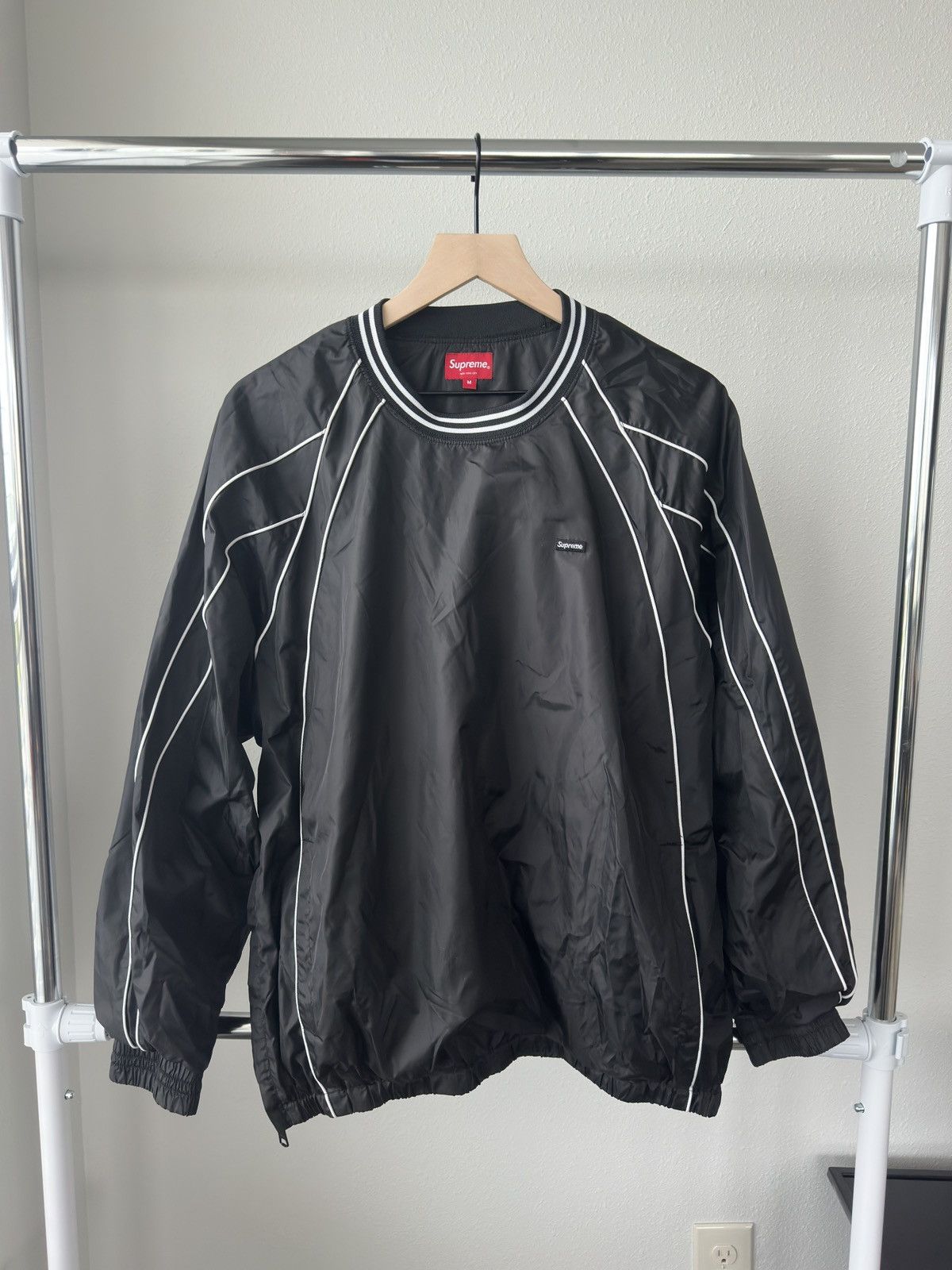 Supreme Supreme Piping Warm Up Pullover Sweater Black Size US M / EU 48-50 / 2 - 1 Thumbnail