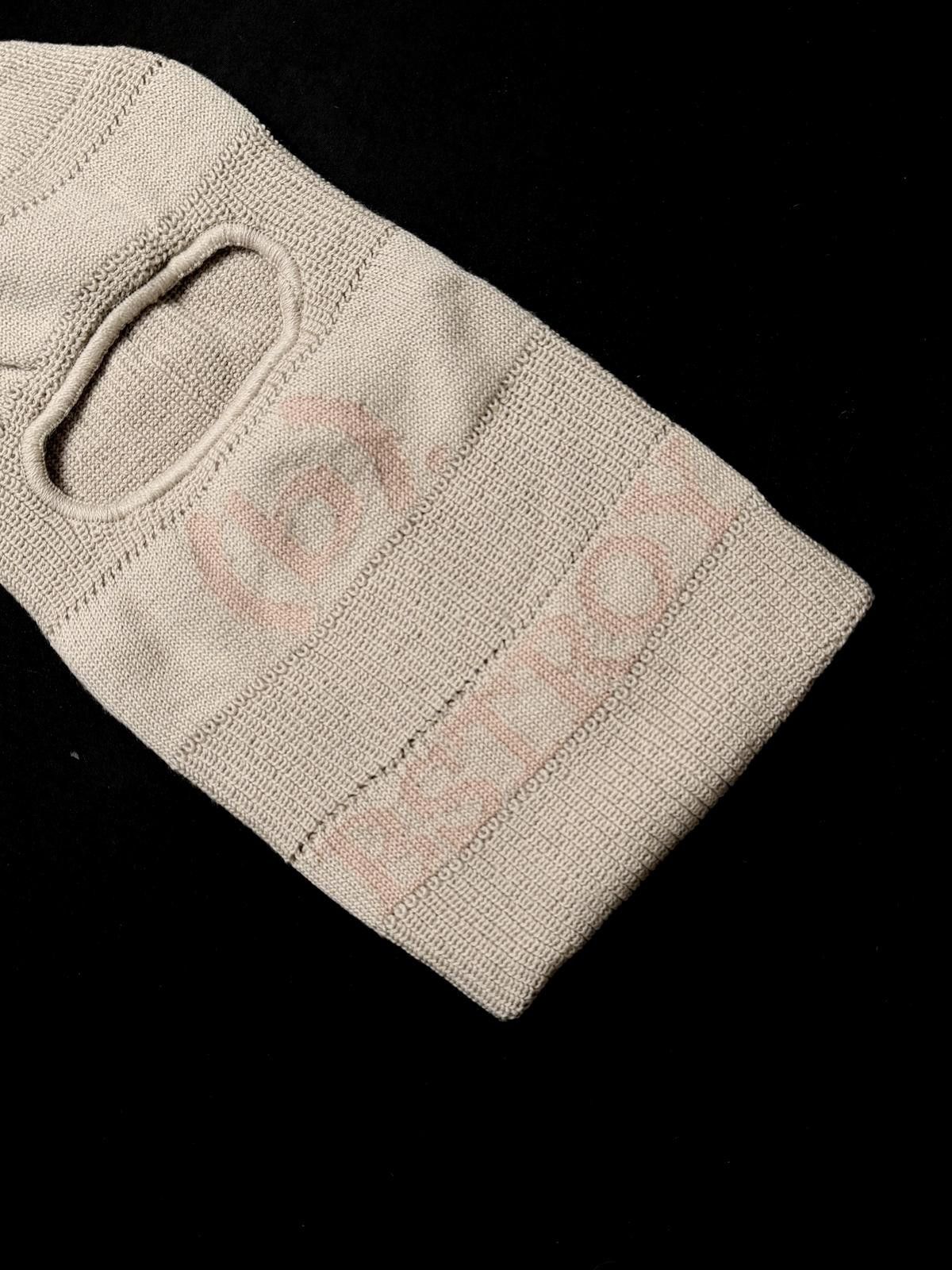 Japanese Brand Deadstock BESTROY Classic Logo Knit Balaclava Ski Mask Beige Size ONE SIZE - 3 Thumbnail