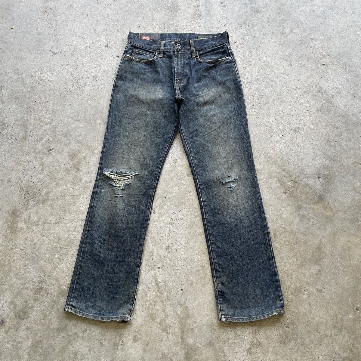 Gap Vintage Gap Straight Fit Denim Distressed Rusty Jeans Pants Size US 29 - 1 Thumbnail