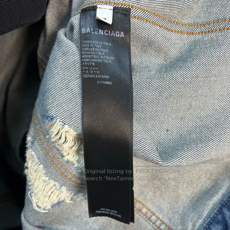 Balenciaga Balenciaga Graffiti Letter Printed Denim Jacket Size US M / EU 48-50 / 2 - 4 Thumbnail