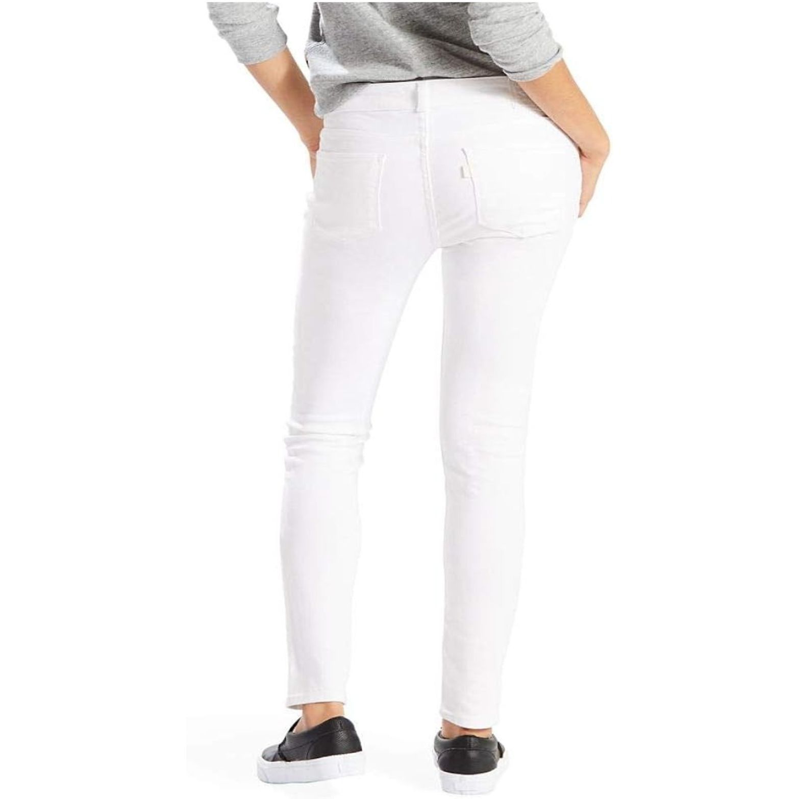 Levi's Levi's 711 Women's White Denim Skinny Jeans Size 24 Size 24" / US 00 / IT 34 - 2 Thumbnail