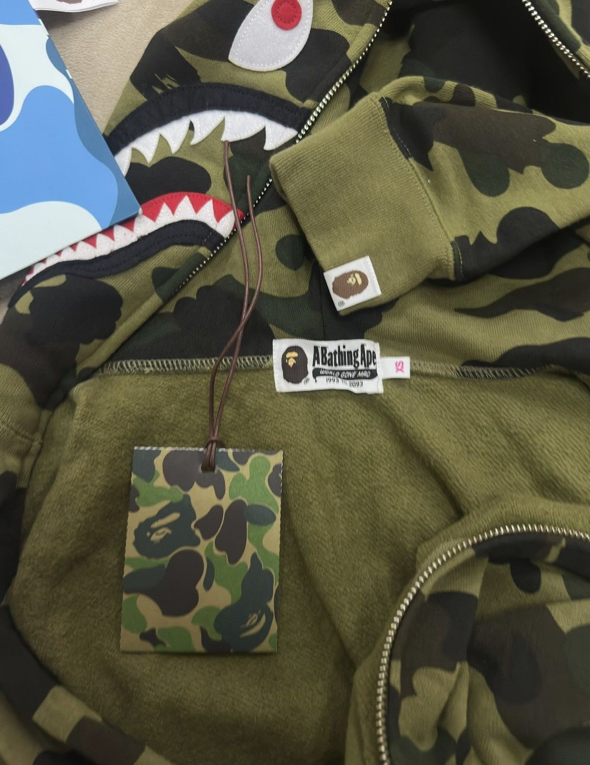 Bape BAPE 1st Camo Green Shark Hoodie Jacket K5 Size US XS / EU 42 / 0 - 4 Thumbnail