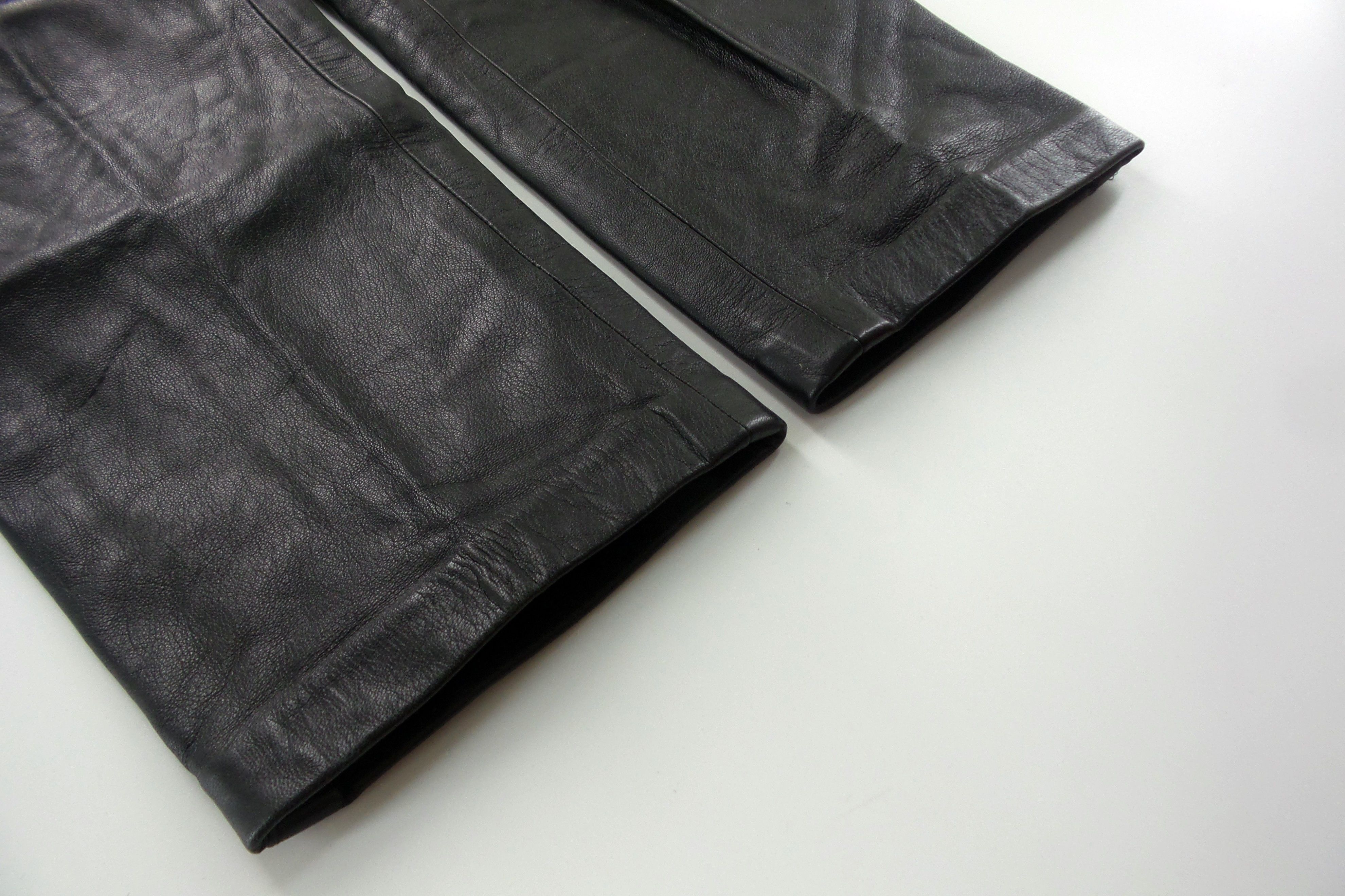 Leather × Vintage Vintage Peace Leather Wrinkle Pants W27xL37 Size US 27 - 6 Thumbnail