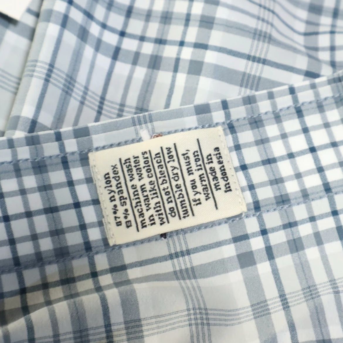 Vintage Genteal Shirt Nyl on Lead Plaid Button Down Mens L Fernandina Litetec Nylon Long Sleeve Shirt Lead Mens L Size US L / EU 52-54 / 3 - 7 Thumbnail