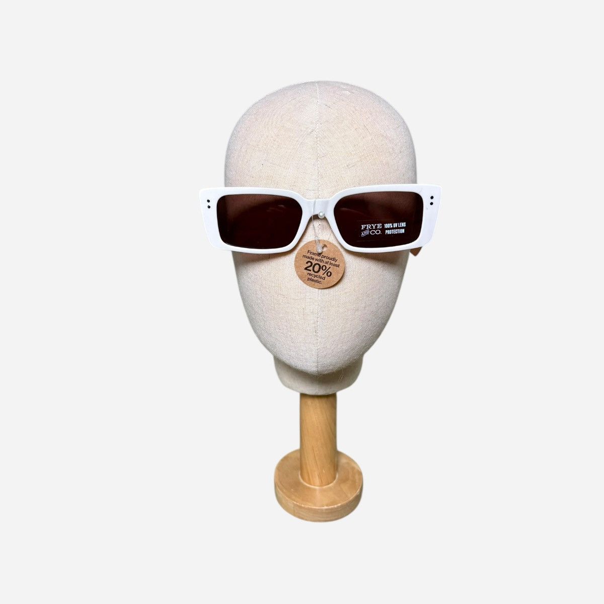 Frye Frye Women’s Ivory Plastic 100% UVA/UVB Sunglasses Size ONE SIZE - 4 Thumbnail
