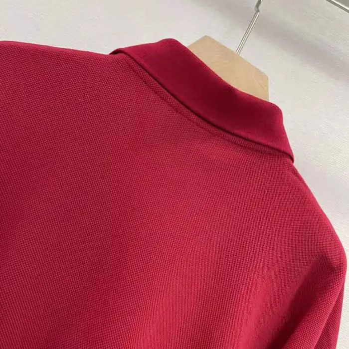 Saint Laurent Paris o1bcso1str0325 Cropped Polo Shirt In Cotton Pique in Red Size S / US 4 / IT 40 - 4 Thumbnail