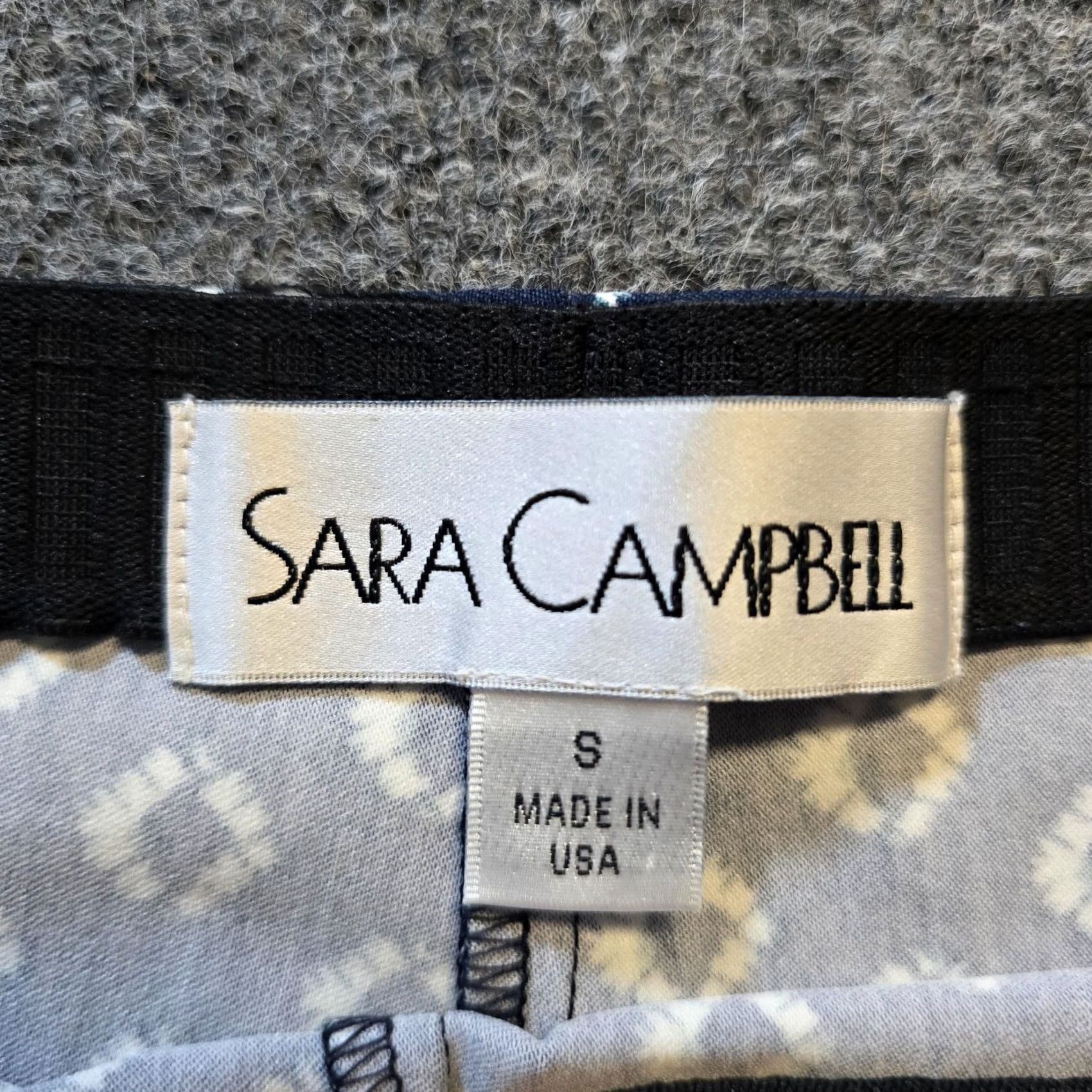 Vintage Sara Campbell Pants Womens Size Small Blue Crop Capri Raw Hem Stretch Casual Size 28" / US 6 / IT 42 - 3 Thumbnail
