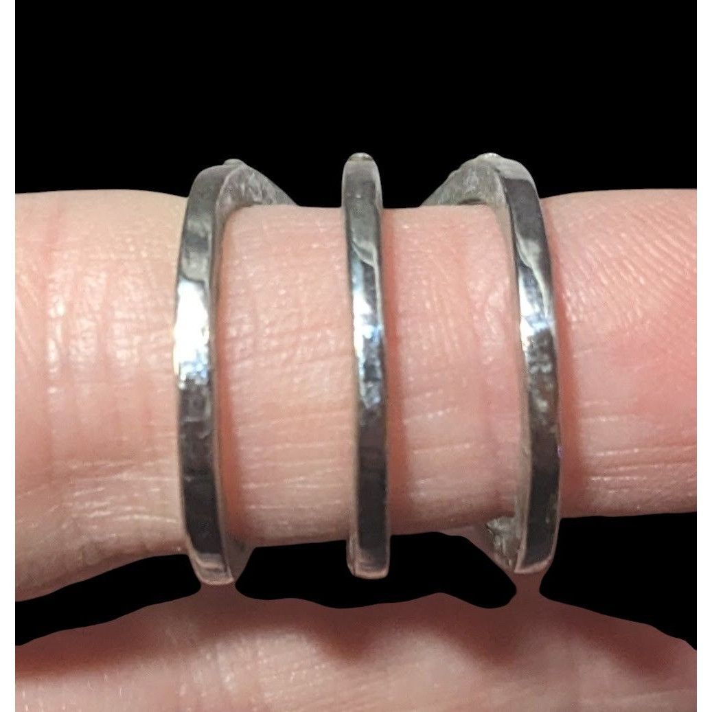 Other Elegant Glam Rhinestone Silver Tone Triple Crossover Ring Si Size ONE SIZE - 3 Thumbnail