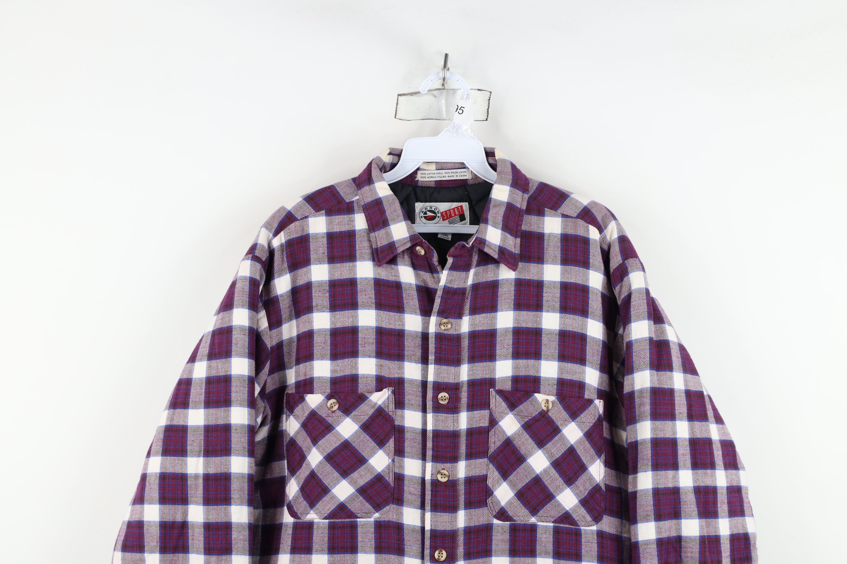 Vintage Vintage 90s Streetwear Flannel Button Shirt Jacket Plaid Size US L / EU 52-54 / 3 - 2 Thumbnail