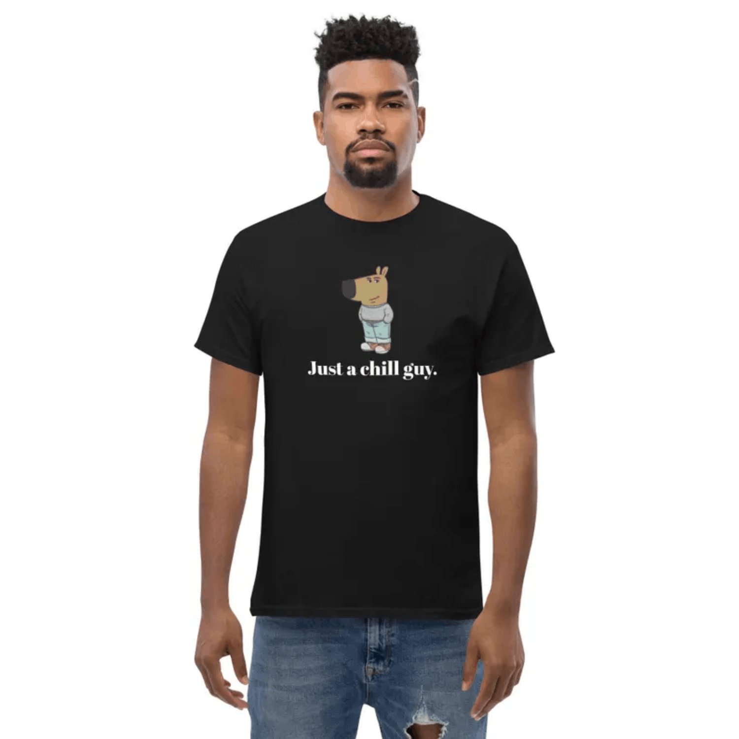 Rap Tees × Vintage Just a chill guy, Funny TShirt, Chill Guy Trend Shirt Size US L / EU 52-54 / 3 - 2 Thumbnail