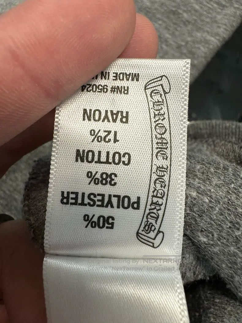 Chrome Hearts CHROME HEARTS Size XL Gray horseshoe cross zipper hoodie Size US XL / EU 56 / 4 - 8 Thumbnail