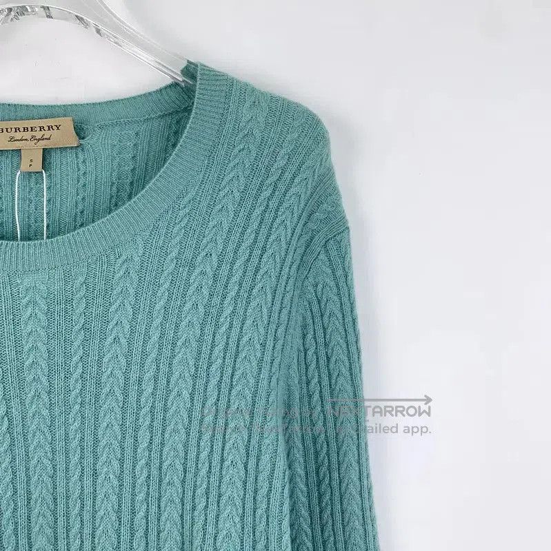 Burberry Burberry Blue Cashmere Knit Sweater for Women. Size S / US 4 / IT 40 - 3 Thumbnail