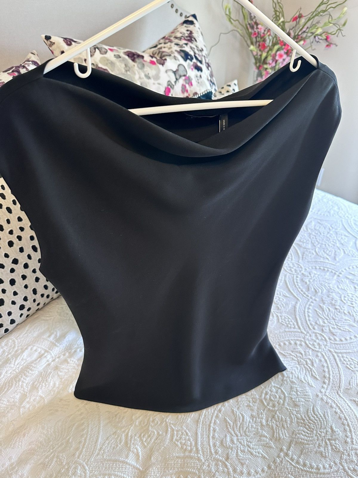 Theory NWT Theory Black Draped Boatneck Top Small Size S / US 4 / IT 40 - 1 Thumbnail
