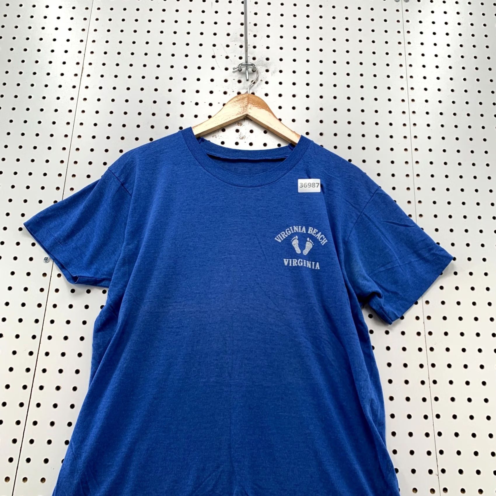 Vintage VINTAGE 80s Virginia Beach Shirt Mens Medium Blue Single Stitch Made USA Size US M / EU 48-50 / 2 - 5 Thumbnail