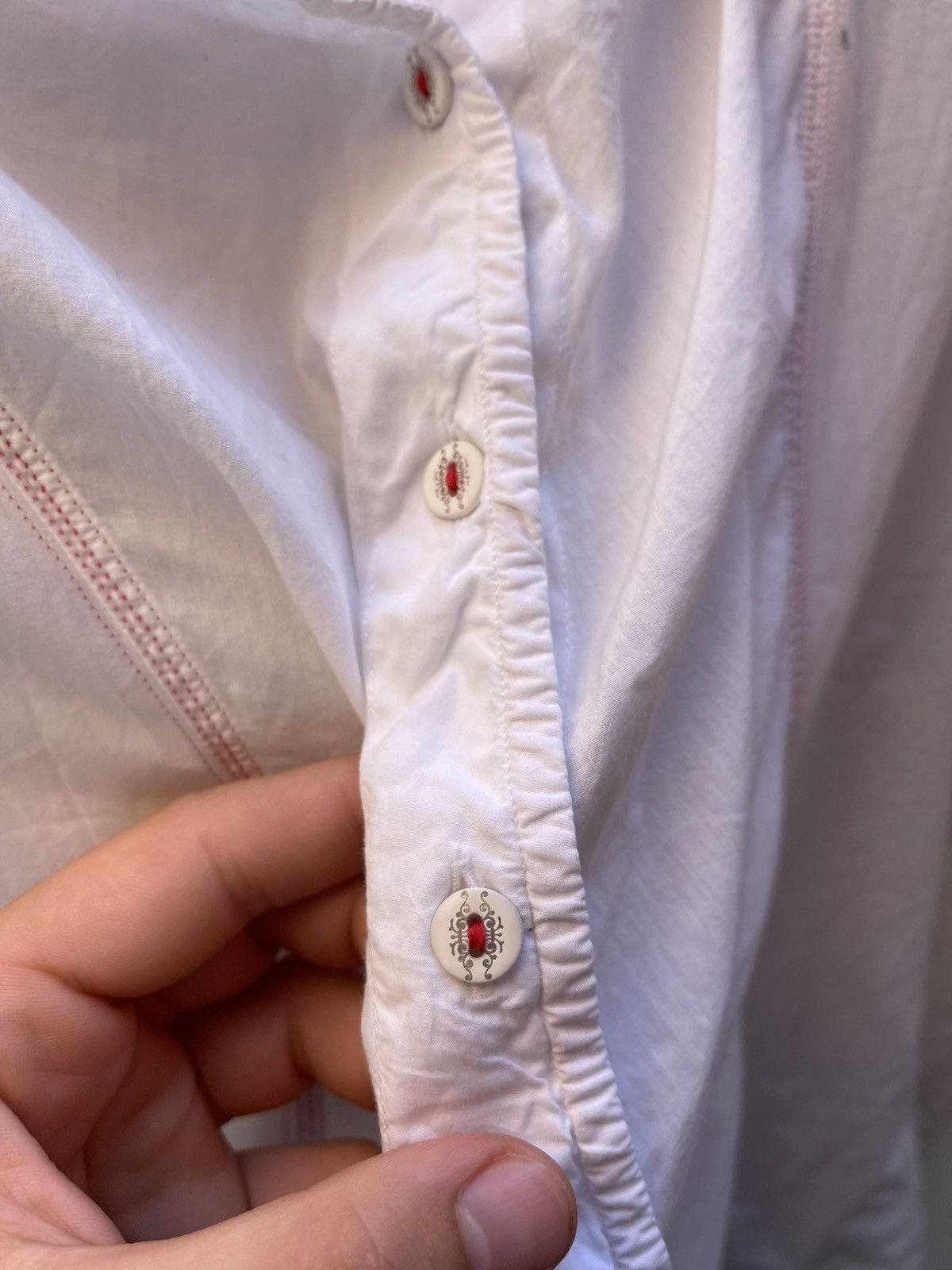 Marithe + Francois Girbaud marithe francois girbaud shirt women L white Le Jan De Y2K Size L / US 10 / IT 46 - 5 Thumbnail