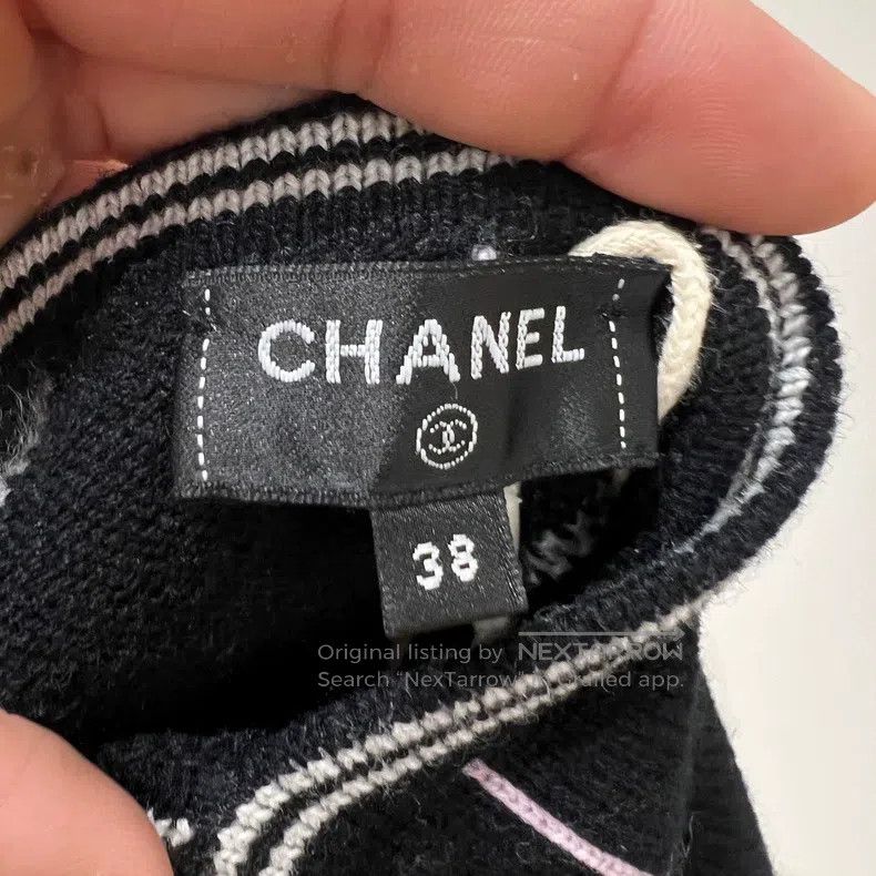 Chanel Chanel Striped logo short cashmere suspenders Size XS / US 0-2 / IT 36-38 - 3 Thumbnail