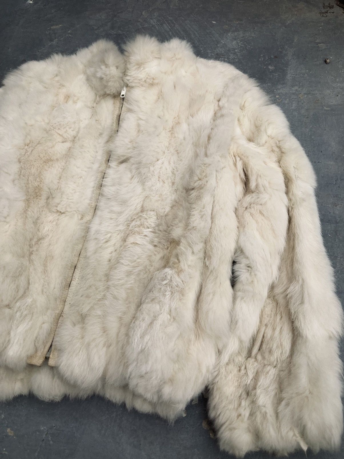 Vintage Vintage 80s Rabbit Fur Bomber Jacket Size M / US 6-8 / IT 42-44 - 3 Thumbnail