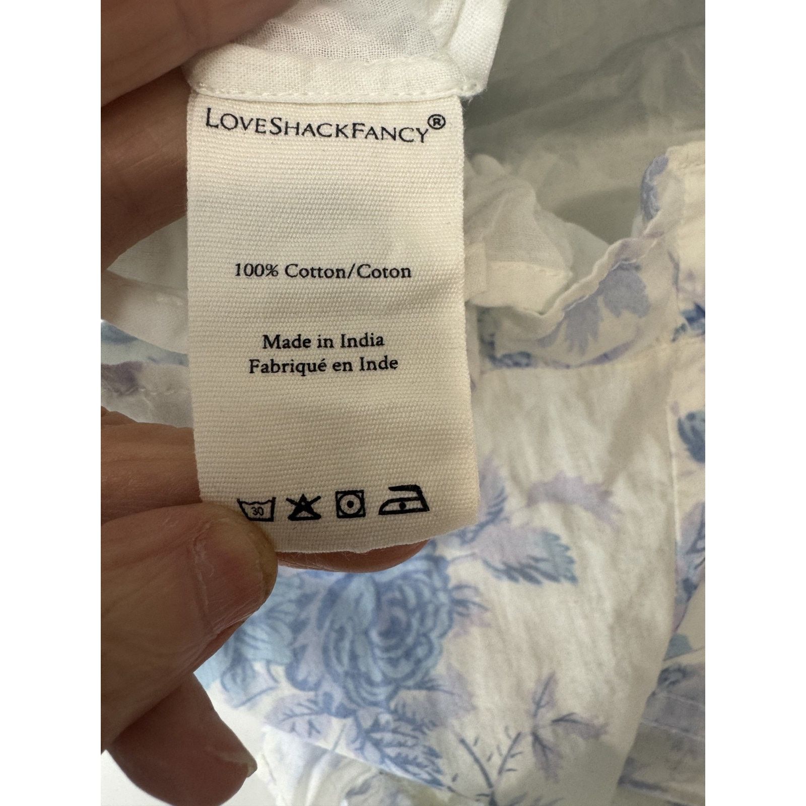LoveShackFancy LoveShackFancy Blue & White Toile Dress Romantic Small Size S / US 4 / IT 40 - 7 Thumbnail