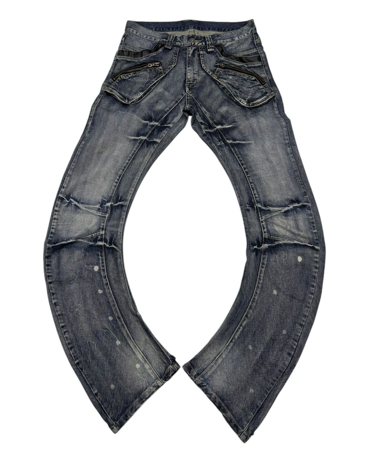 Kapital 🔥PPFM AW2011 CURVE DENIM MULTI ZIPPER POCKET JEANS Size US 32 / EU 48 - 10 Thumbnail