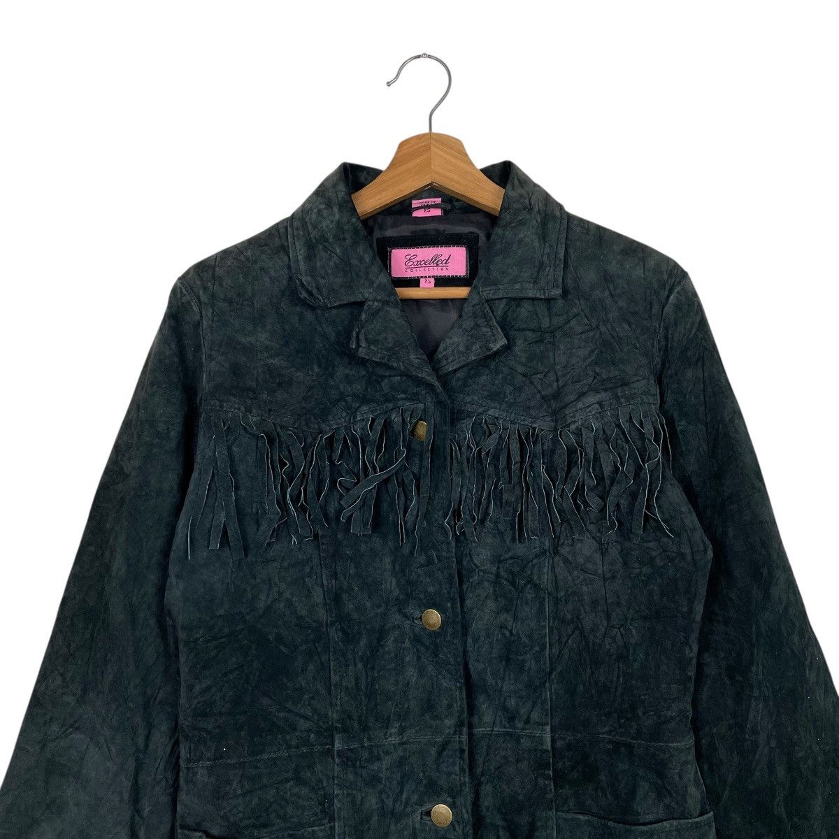 Japanese Brand Japanese Brand Excelled Collection Fringe Suede Jacket Size XS / US 0-2 / IT 36-38 - 2 Thumbnail