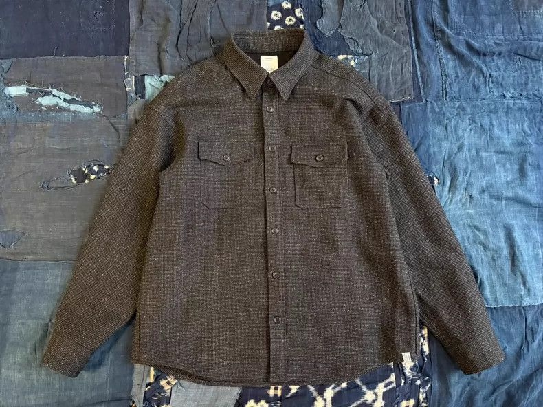 Visvim VISVIM Boomer Shirt Long Sleeve Donegal Black-2506 Size US L / EU 52-54 / 3 - 1 Thumbnail