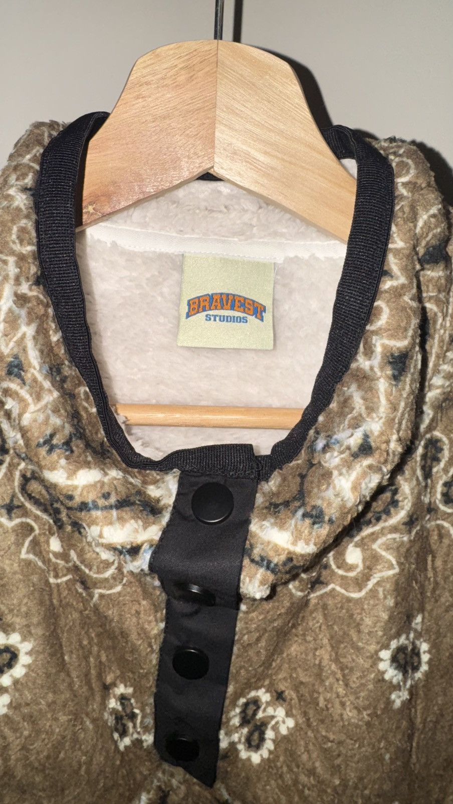 Bravest Studios Brown Paisley Bravest Quarter Zip Sweater Size US XXL / EU 58 / 5 - 3 Thumbnail