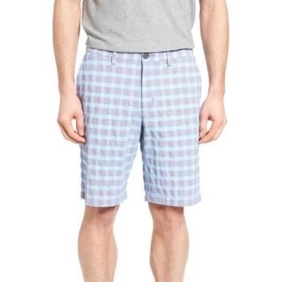 Tommy Bahama Tommy Bahama Mens Blue Checked Pockets Lightweight Long Golf Size US 28 / EU 44 - 1 Thumbnail