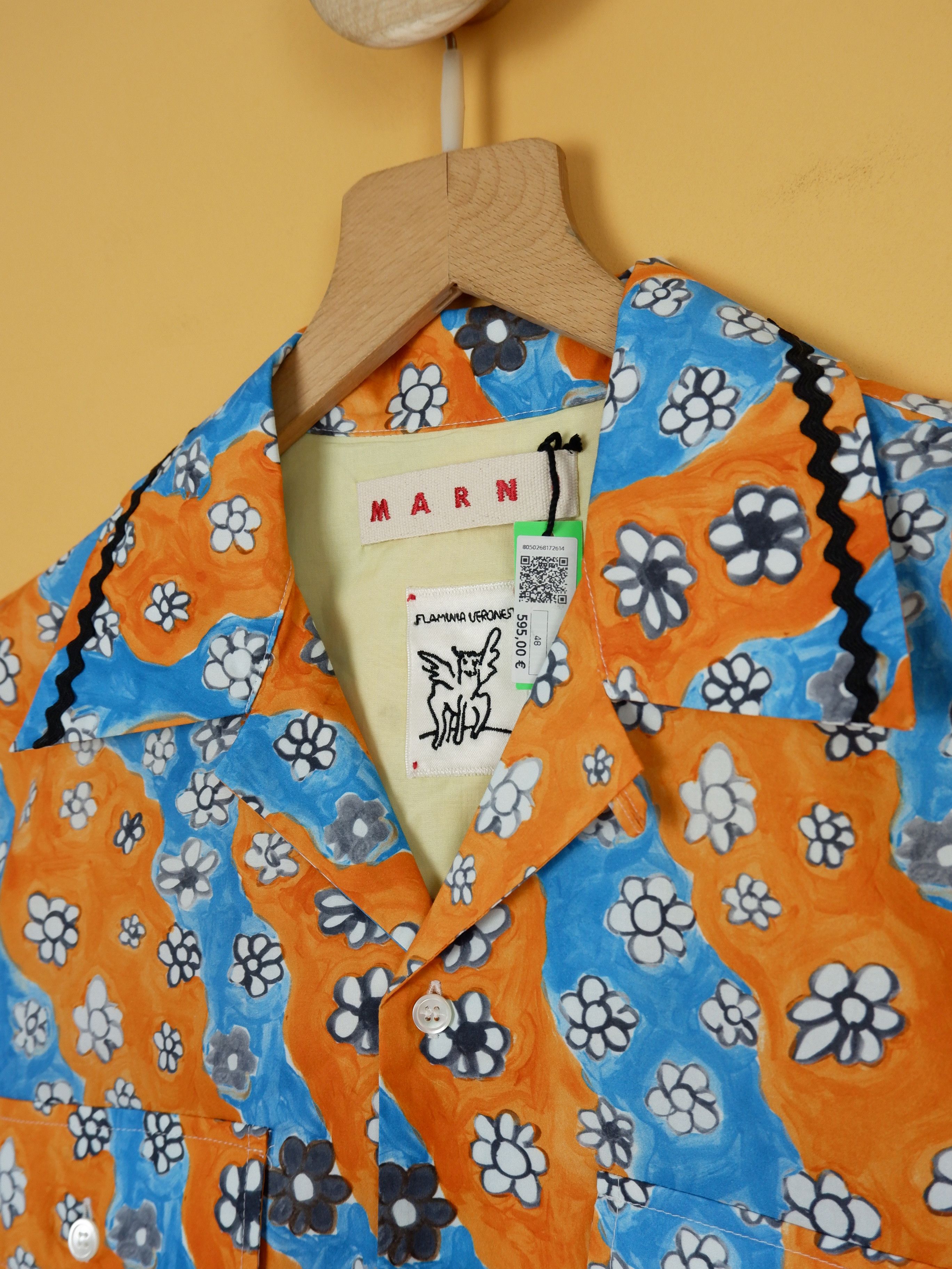 Marni Best price! Marni Flaminia Veronesi stripe floral shirt Size US M / EU 48-50 / 2 - 2 Thumbnail