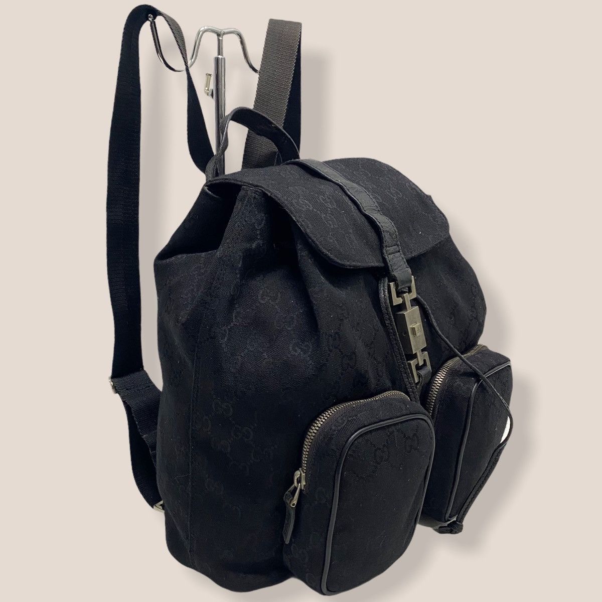 Gucci ‼️LASTDROP‼️ AUTHENTIC GUCCI GG JACKIE CANVAS BACKPACK Size ONE SIZE - 2 Thumbnail