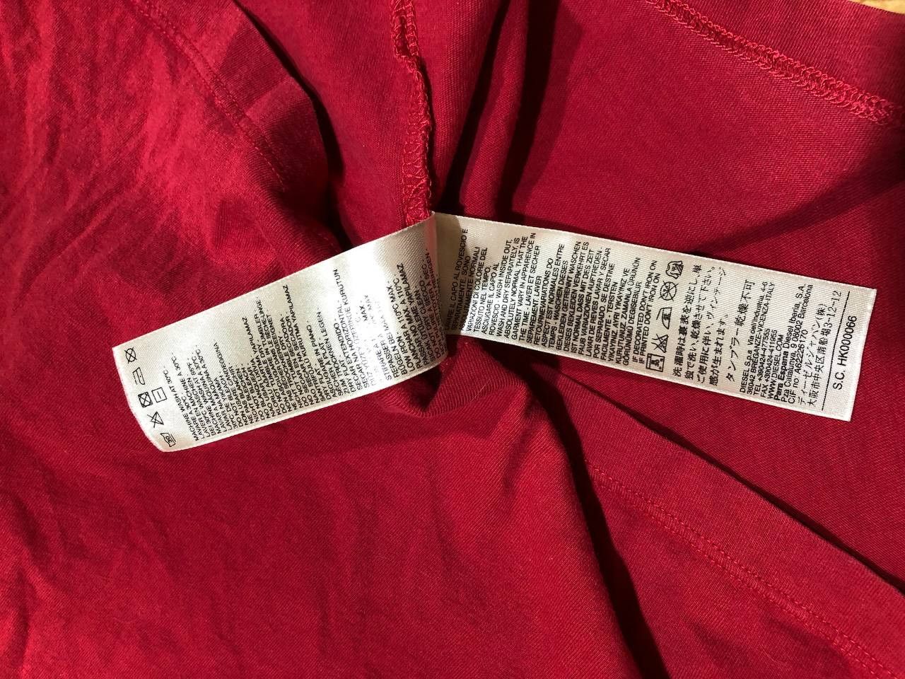Diesel Y2K red big logo Diesel T-shirt Vintage streetwear Size US XXL / EU 58 / 5 - 6 Thumbnail