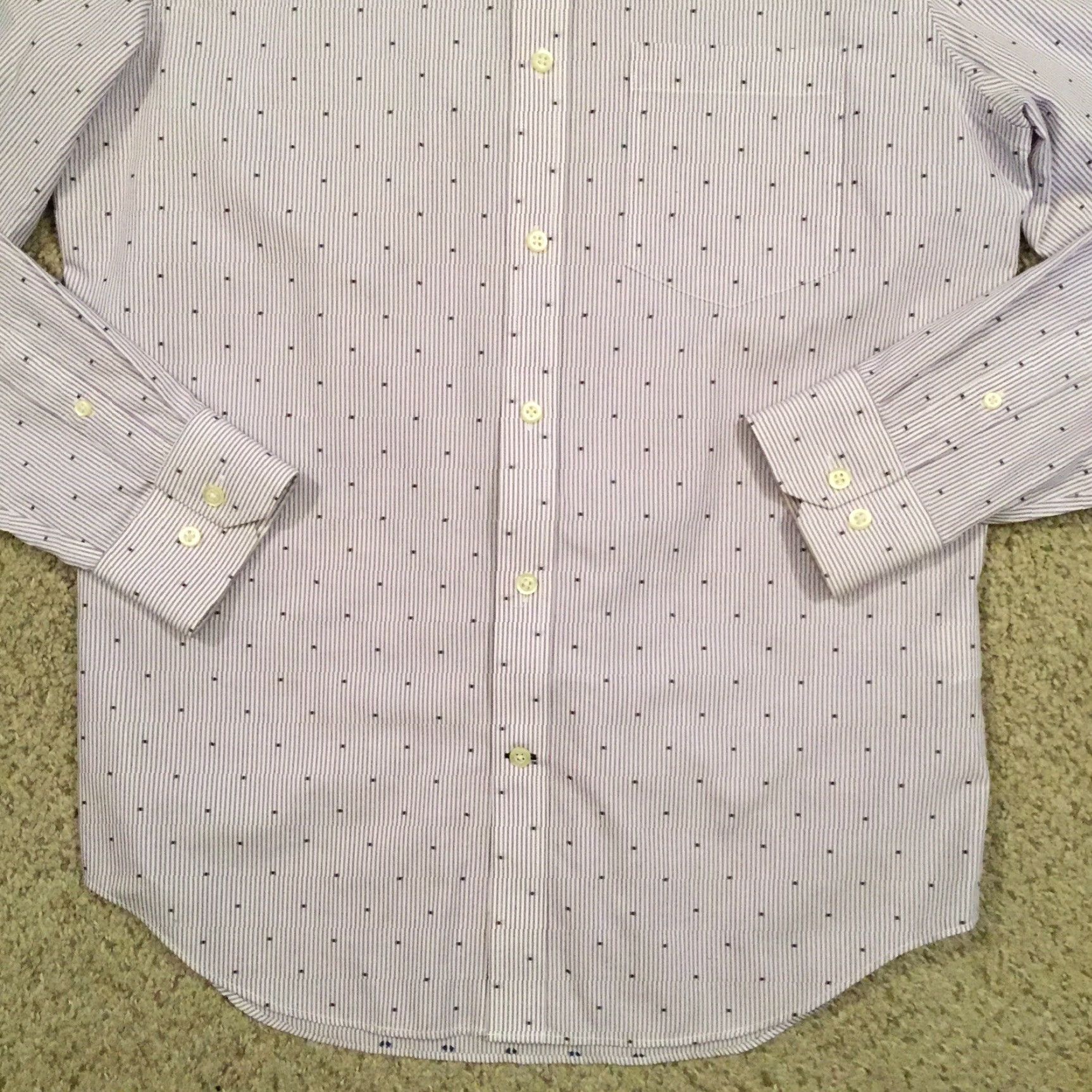 Banana Republic VINTAGE BanAna Republic Shirt Mens Small Purple Polka Dot Long Sleeve Button Up Classic Size US S / EU 44-46 / 1 - 4 Thumbnail
