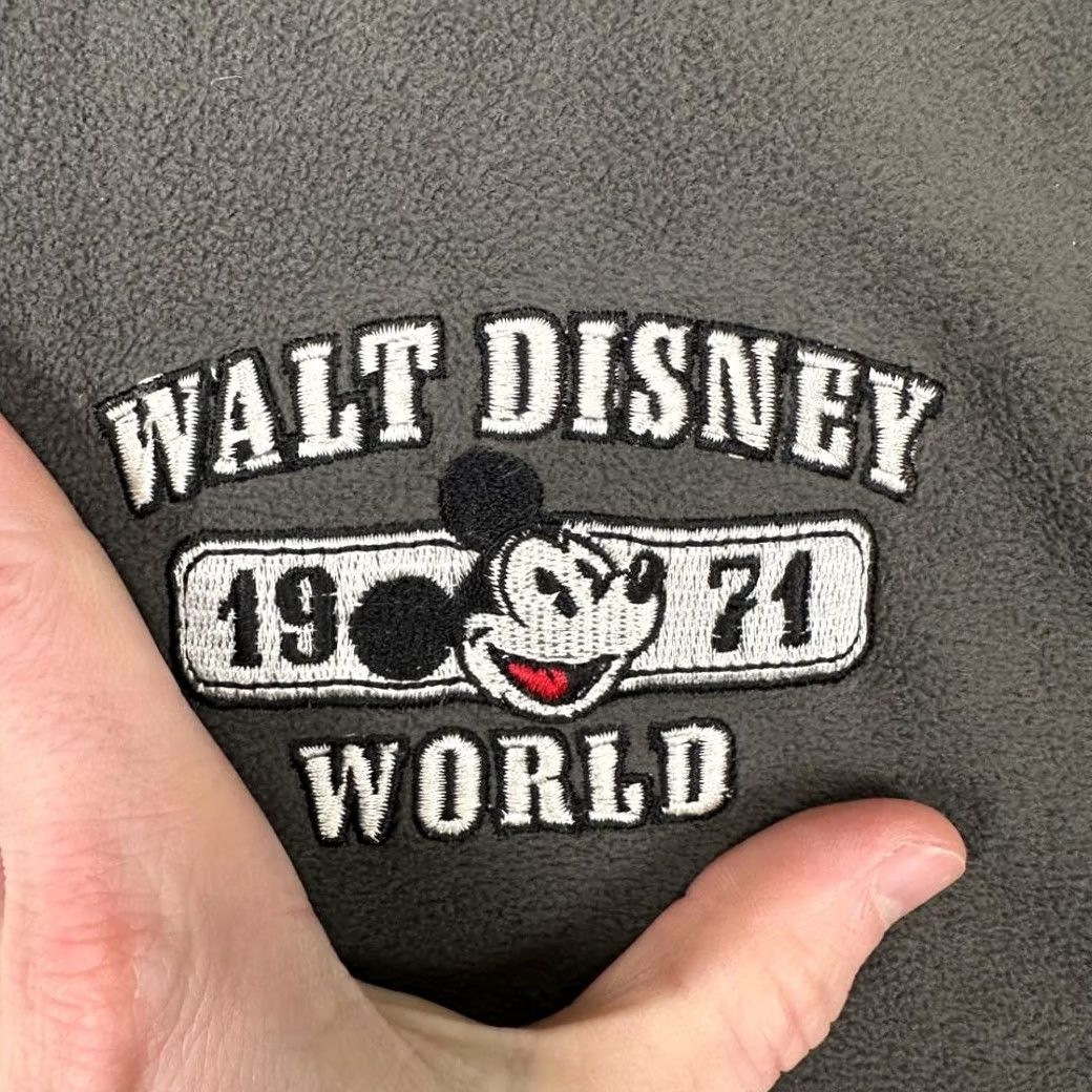 Disney Disney Parks Walt Disney World Mickey Gray Fleece Jacket Mens Small Quarter Zip Size US S / EU 44-46 / 1 - 6 Thumbnail