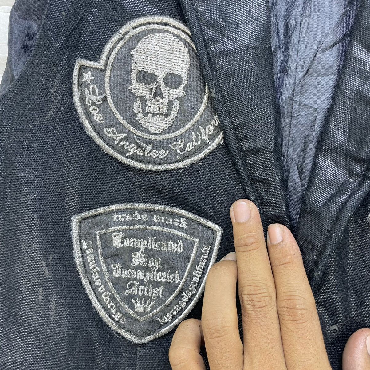 Le Grande Bleu (L.G.B.) 💥Vintage Von Dutch Pacth Vest Jacket Size US M / EU 48-50 / 2 - 4 Thumbnail