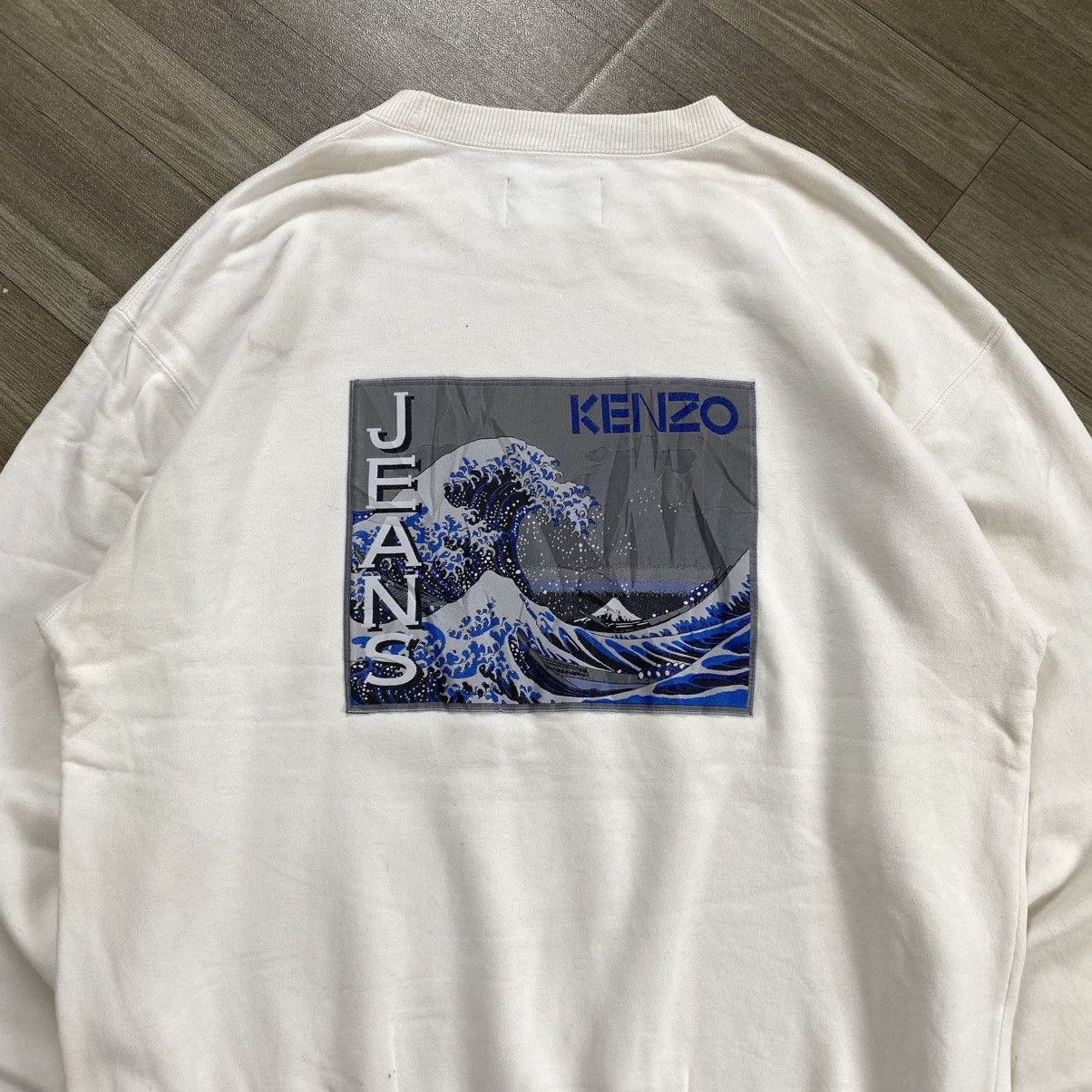 Kenzo Vintage Kenzo Jeans Katsushika Hokusai Graphic Crewneck Size US M / EU 48-50 / 2 - 2 Thumbnail