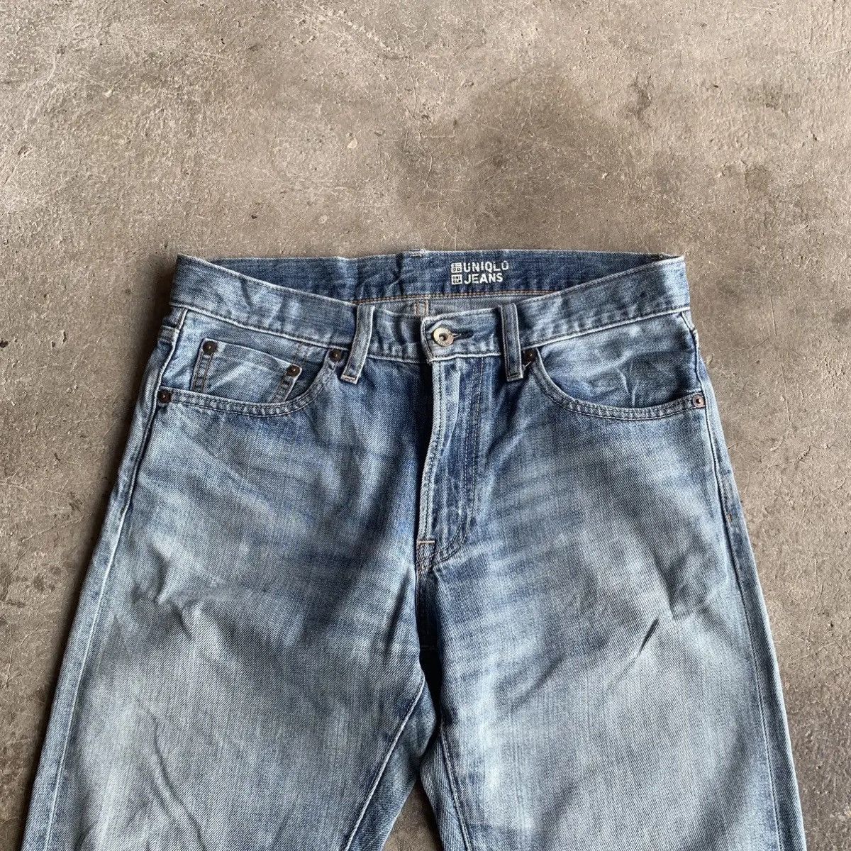 Kaihara Denim REDLINE‼️Japanese Vintage LightWash DistressedDenim Selvedge Size US 32 / EU 48 - 2 Thumbnail