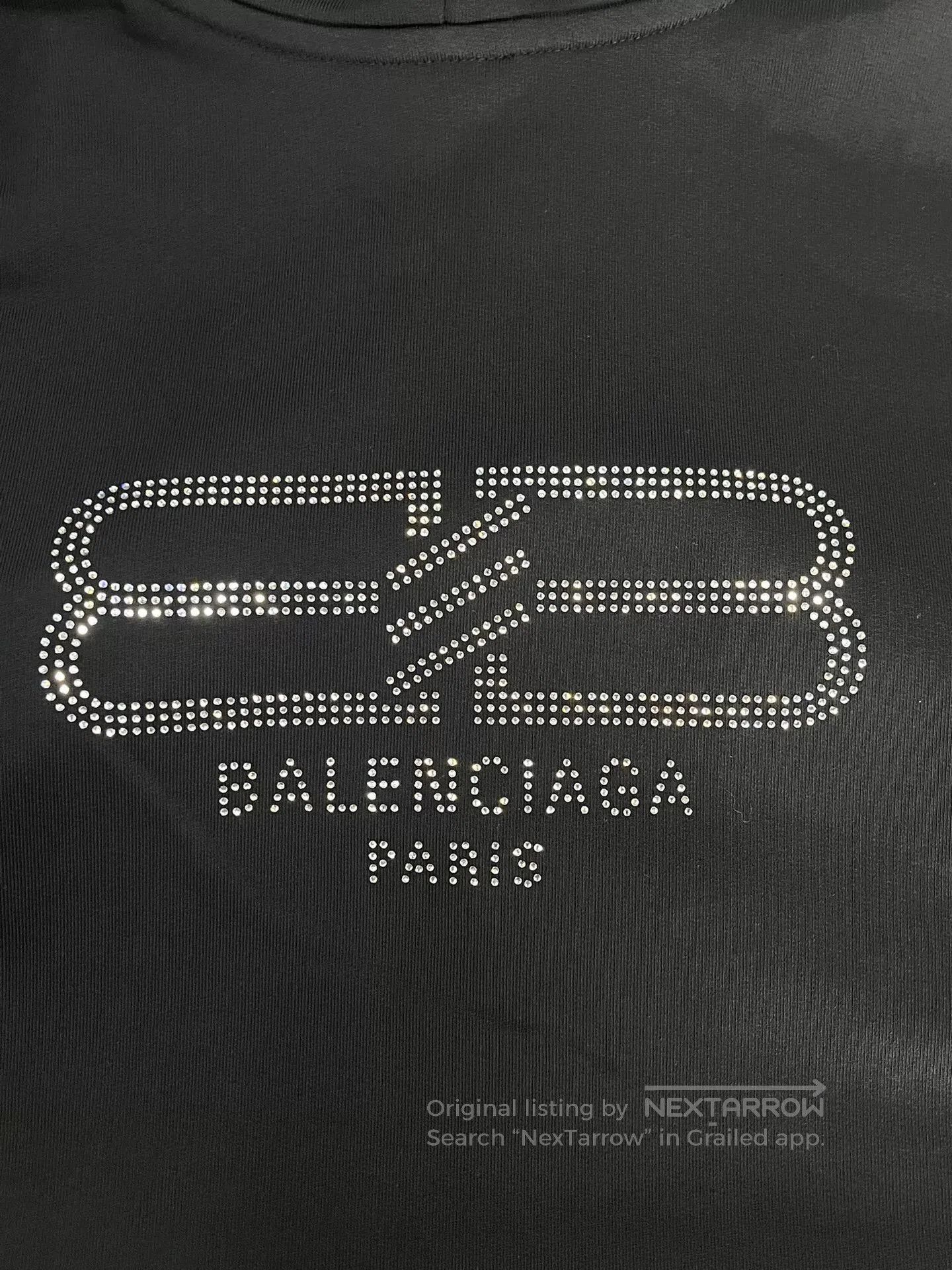 Balenciaga balenciaga black logo print hooded sweatshirt. Size US L / EU 52-54 / 3 - 3 Thumbnail