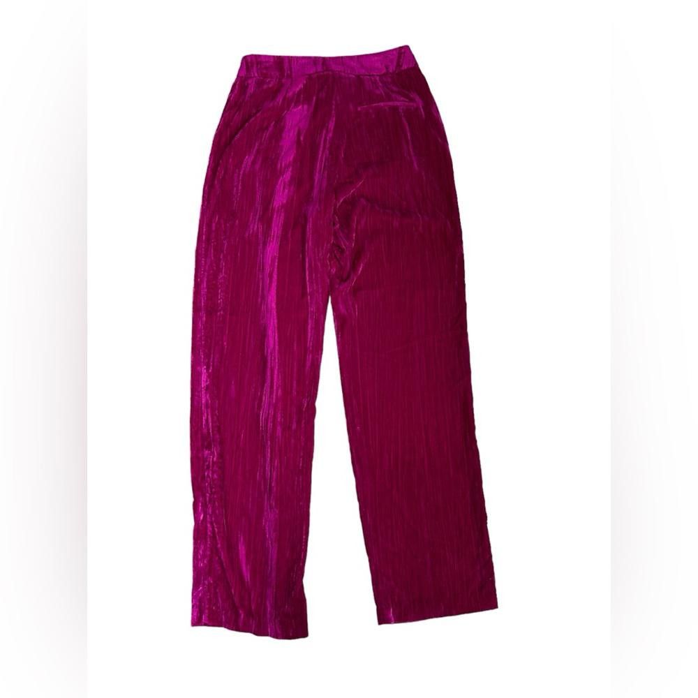 Topshop Topshop l Pink Crinkled Velvet Pant Suit Size 2/4 Size S / US 4 / IT 40 - 11 Thumbnail