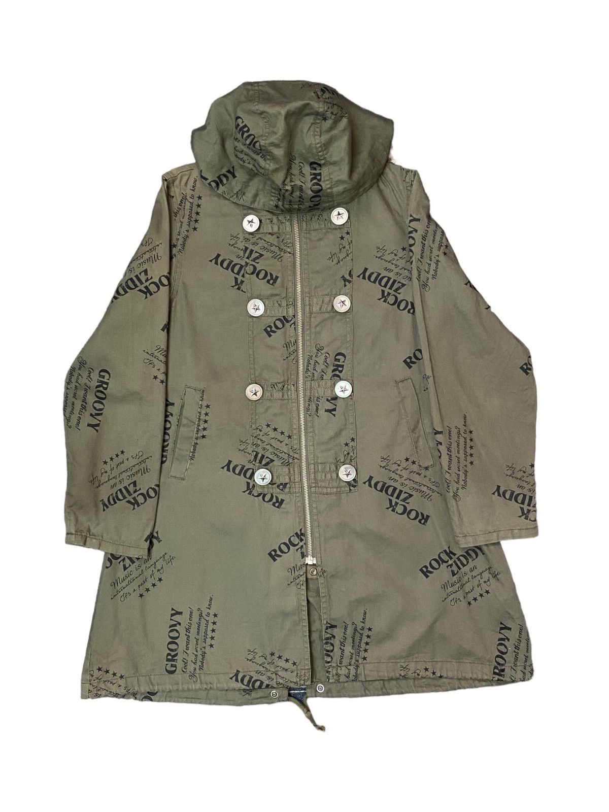 Hysteric Glamour Parkas Japan Rock n Roll Ziddy Groovy Genre Army Green Size US S / EU 44-46 / 1 - 1 Thumbnail