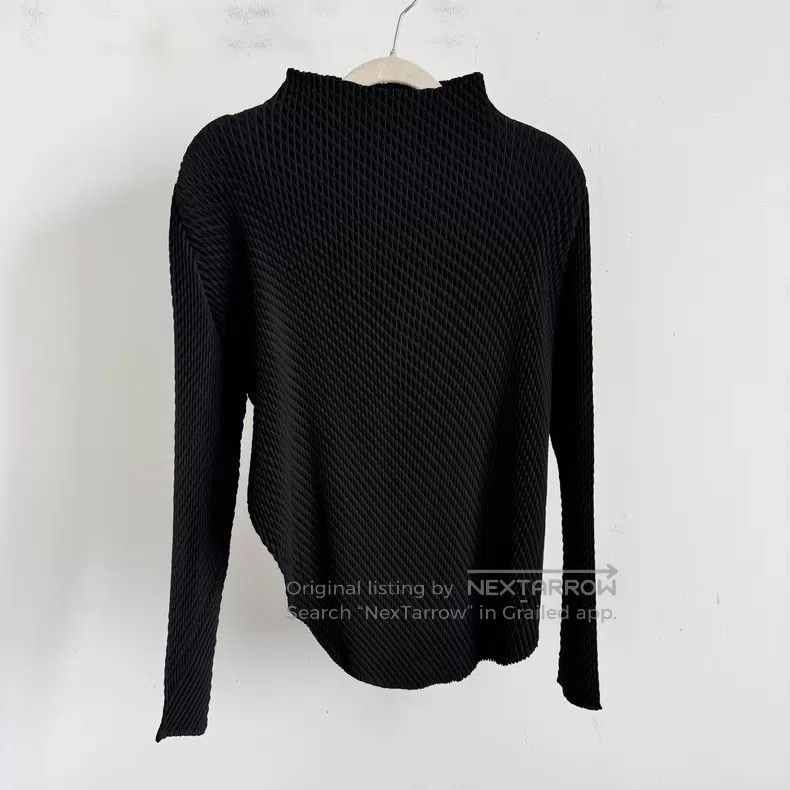 Issey Miyake Issey Miyake Green Long-Sleeve Top Size M / US 6-8 / IT 42-44 - 1 Thumbnail