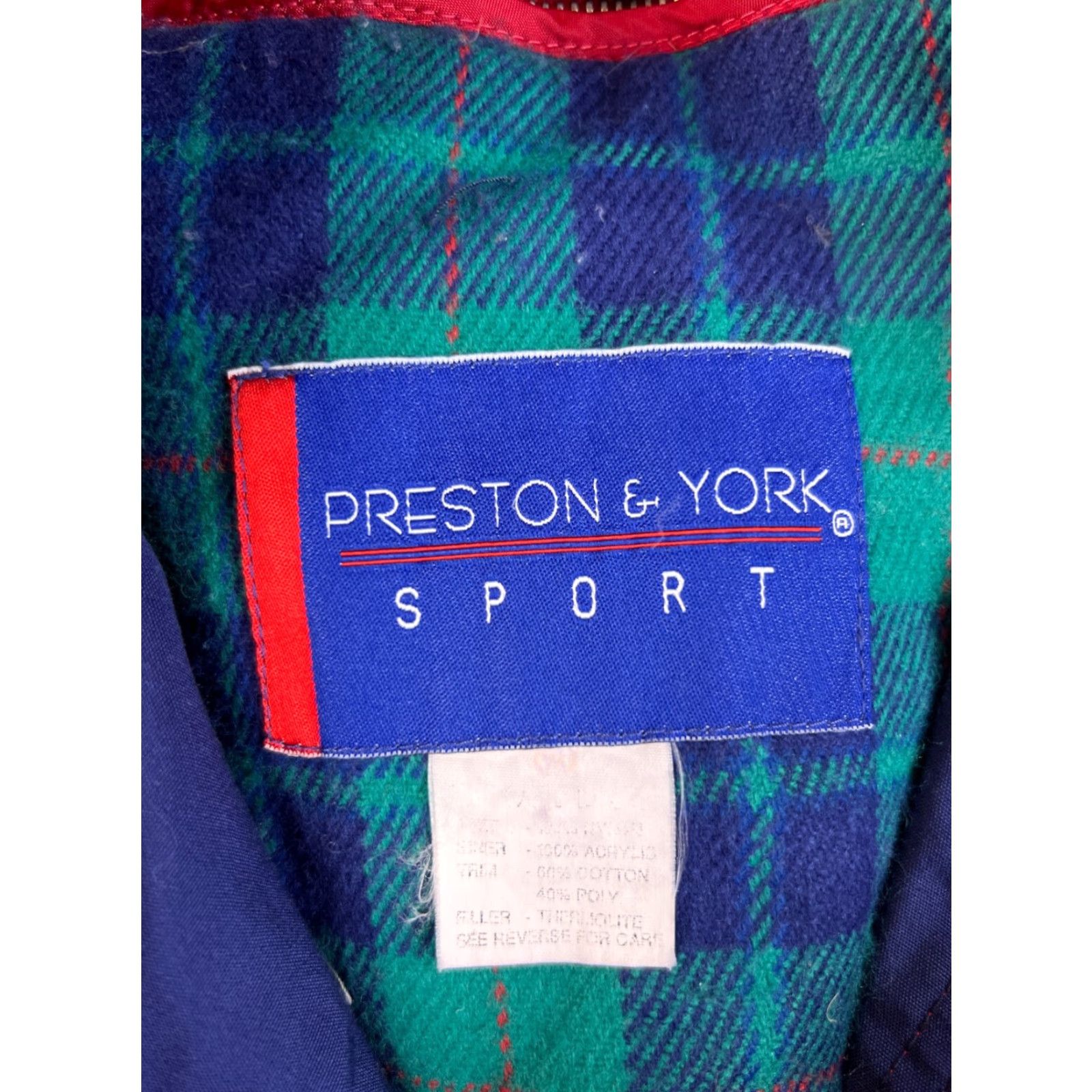 Preston & York Preston & York Jacket Men M Red Flannel Lined Hooded Pockets Snow Winter Insulat Size US M / EU 48-50 / 2 - 3 Thumbnail